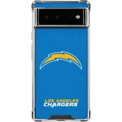 NFL Los Angeles Chargers - Alternate Distressed Google Pixel 6a Clear Case
