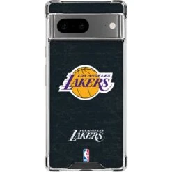 NBA Los Angeles Lakers Black Primary Logo Google Pixel 7 Clear Case