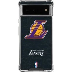 NBA Los Angeles Lakers Secondary Logo Google Pixel 6a Clear Case
