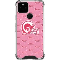 NFL Los Angeles Rams Pink Logo Blast Google Pixel 5 Clear Case