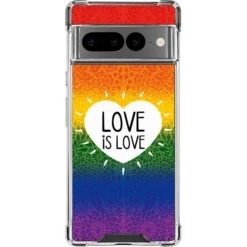 Love Is Love Rainbow Google Pixel 7 Pro Clear Case