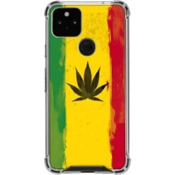 Marijuana Rasta Distressed Google Pixel 5a 5G Clear Case
