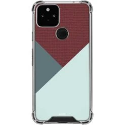 Marsala Triangle Shapes Google Pixel 5 Clear Case