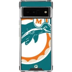 NFL Miami Dolphins Retro Logo Google Pixel 6 Pro Clear Case