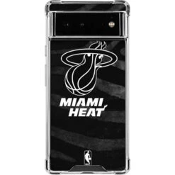 NBA Miami Heat Black Animal Print Google Pixel 6a Clear Case