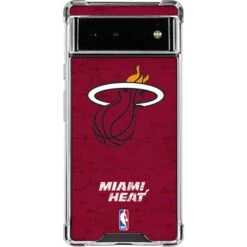 NBA Miami Heat Red Primary Logo Google Pixel 6a Clear Case
