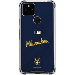 MLB Milwaukee Brewers Alternate/Away Jersey Google Pixel 5a 5G Clear Case