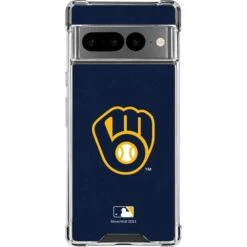 MLB Milwaukee Brewers - Solid Distressed Google Pixel 7 Pro Clear Case