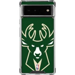 NBA Milwaukee Bucks Large Logo Google Pixel 6a Clear Case