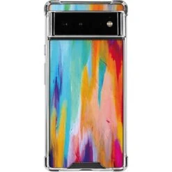 Etta Vee Multicolor Brush Stroke Google Pixel 6a Clear Case