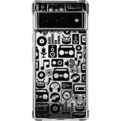 Music Pattern Google Pixel 6 Pro Clear Case