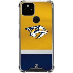 NHL Nashville Predators Alternate Jersey Google Pixel 5 Clear Case