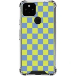 Neon Checkered Google Pixel 5 Clear Case