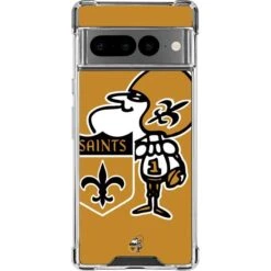 NFL New Orleans Saints Retro Logo Google Pixel 7 Pro Clear Case