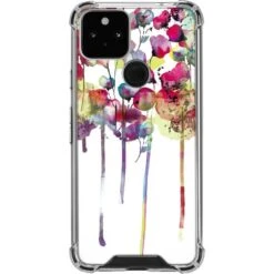 Painted Flowers Google Pixel 5 Clear Case