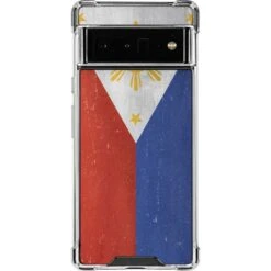 Philippines Flag Distressed Google Pixel 6 Pro Clear Case
