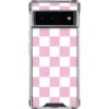 Pink And White Checkerboard Google Pixel 6 Pro Clear Case