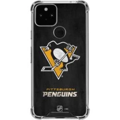 NHL Pittsburgh Penguins Distressed Google Pixel 5 Clear Case