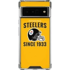 NFL Pittsburgh Steelers Helmet Google Pixel 6 Pro Clear Case