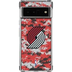 NBA Portland Trail Blazers Digi Camo Google Pixel 6 Pro Clear Case