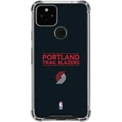 NBA Portland Trail Blazers Standard - Black Google Pixel 5a 5G Clear Case