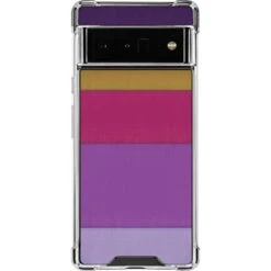 Radiant Orchid Color Block Google Pixel 6 Pro Clear Case