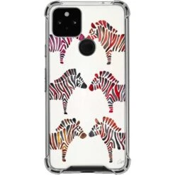 Cat Coq Rainbow Zebras Google Pixel 5a 5G Clear Case