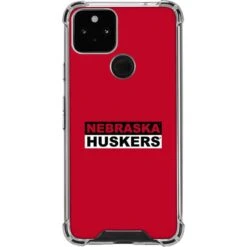 University Of Nebraska Red Huskers Google Pixel 5 Clear Case