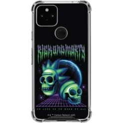 Adult Swim Rick And Morty Neon Skulls Google Pixel 5a 5G Clear Case