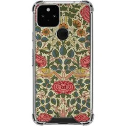 William Morris Rose Google Pixel 5 Clear Case