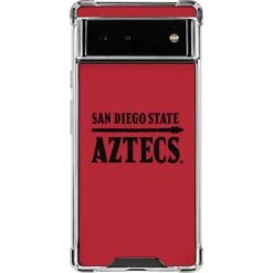 San Diego State University Logo Red Google Pixel 6a Clear Case