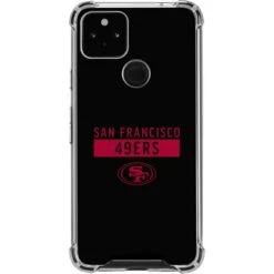 NFL San Francisco 49ers Black Performance Series Google Pixel 5a 5G Clear Case