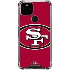 NFL San Francisco 49ers Large Logo Google Pixel 5 Clear Case