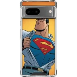 DC Comics Superman 90's Animated Series Google Pixel 7 Clear Case