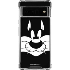 Looney Tunes Sylvester The Cat Black And White Google Pixel 6 Pro Clear Case