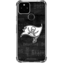 NFL Tampa Bay Buccaneers Black & White Google Pixel 5 Clear Case