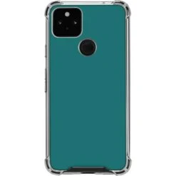 Teal Blue Solid Google Pixel 5a 5G Clear Case