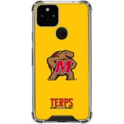 University Of Maryland Terps Yellow Google Pixel 5 Clear Case