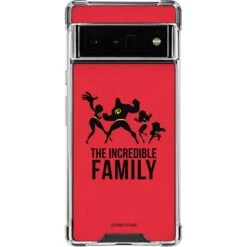 Disney The Incredibles Family Sillhouette Google Pixel 6 Pro Clear Case