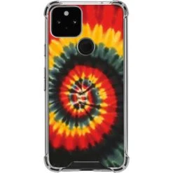 Liquid Blue Tie Dye - Rasta Spiral Google Pixel 5 Clear Case