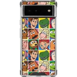 Disney Toy Story Characters Collage Faces Google Pixel 6a Clear Case