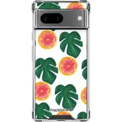 Bouffants And Broken Hearts Tropical Leaves And Citrus Google Pixel 7 Clear Case