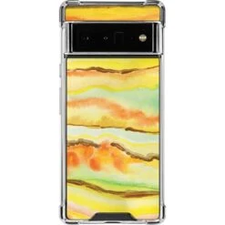 Tuscan Sun Watercolor Geode Google Pixel 6 Pro Clear Case