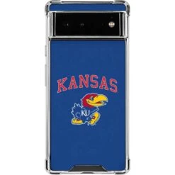 University Of Kansas Collegiate Text Google Pixel 6a Clear Case