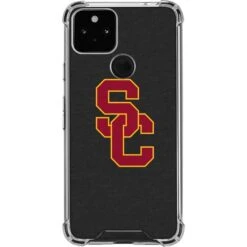 University Of Southern California USC Dark Grey Logo Google Pixel 5 Clear Case