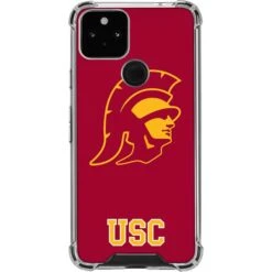 University Of Southern California USC Gold Trojan Mascot Google Pixel 5 Clear Case