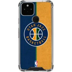 NBA Utah Jazz Split Canvas Google Pixel 5 Clear Case
