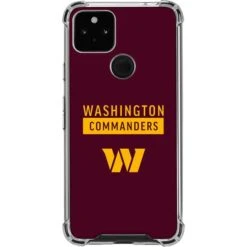 NFL Washington Commanders Google Pixel 5a 5G Clear Case