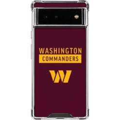 NFL Washington Commanders Google Pixel 6a Clear Case