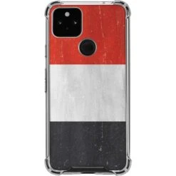 Yemen Flag Distressed Google Pixel 5a 5G Clear Case